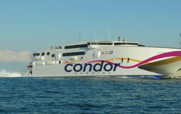 Between Great Britain, Channel Islands and France with Condor Ferries.